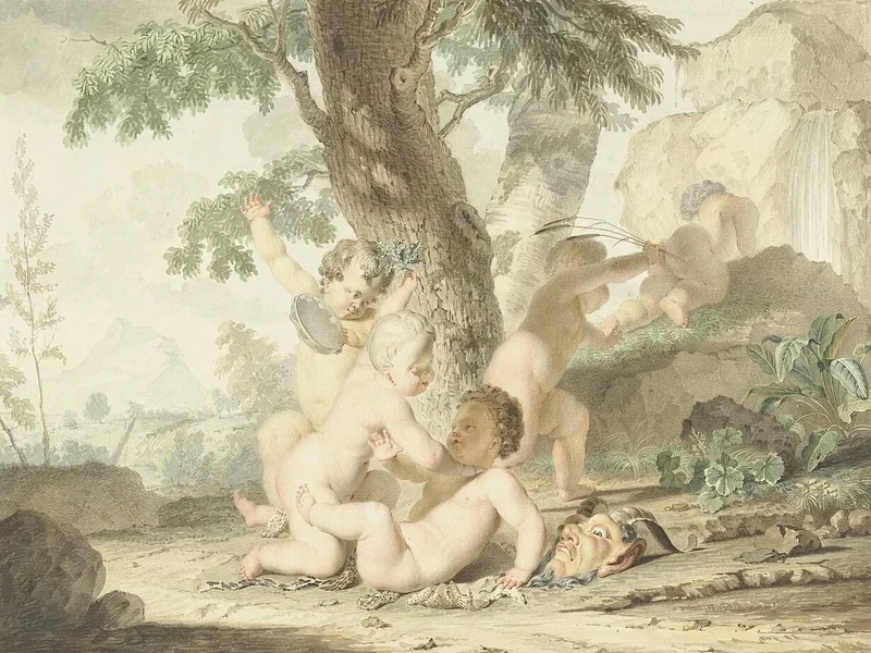 1712-Arnout Rentinck - I bambini che giocano nudi